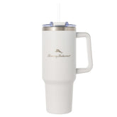 Tommy Bahama botella de agua, exterior de acero inoxidable, doble pared para mantener temperatura.