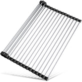 Tomorotec escurridor de platos plegable para lavabo, ahorra espacio.