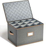 TomVista caja para copas con divisores y acolchado protege copas delicadas durante almacenamiento.