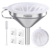 Toncoo Embudo de Acero Inoxidable 5 Pulgadas para verter sin derrames
