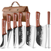 Topfeel juego de cuchillos para carnes de 8 piezas, ideal para uso doméstico y camping.