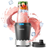 Topzee batidora personal 1000W frontal, ideal para batidos rápidos en casa.