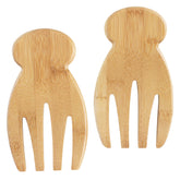 Totally Bamboo Manos Ensalada Ergonomicas facilitan mezclar y servir con control.