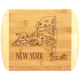 Totally Bamboo, rebanada de vida: tabla grabada para cortar y servir en Nueva York.