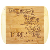 Totally Bamboo tablero Florida arte grabado, pieza decorativa y útil para cortar.