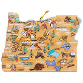 Totally Bamboo Oregon Map con arte Fish Kiss, ideal para decorar la cocina.