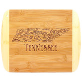 Totally Bamboo A Slice of Life Tennessee: tabla grabada con mapa para cortar