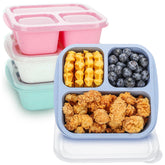 TOUWMX Bento para niños con 3 compartimentos, ideal para almuerzos escolares.