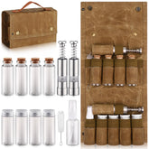TOBWOLF kit de especias para acampar con frascos de cristal: fácil identificación