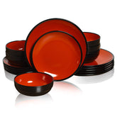 TP juego de cena 18 piezas, cuencos de 38 oz, duraderos para uso diario.