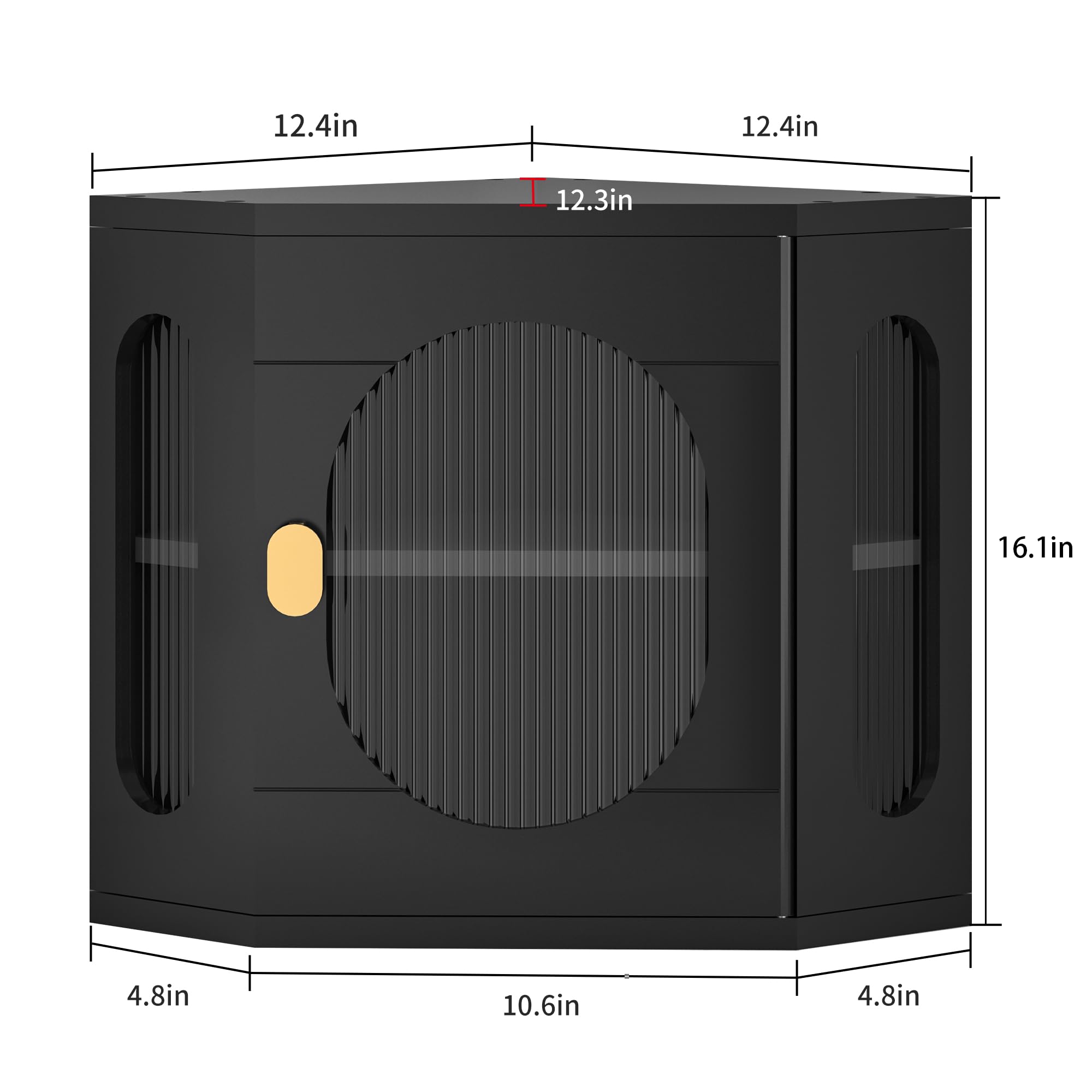 Caja pan negra TQQDCI, diseño moderno para la encimera.