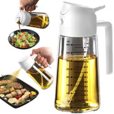 TrendPlain atomizador de aceite de oliva con vidrio, rociado fino para cocinar.