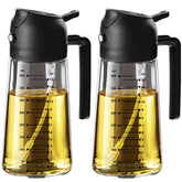 TrendPlain atomizador de aceite de oliva en vidrio 470 ml para rociar con control.