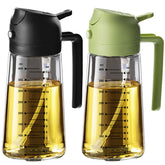 TrendPlain atomizador de aceite en vidrio 470 ml, pulveriza con precisión para cocinar.