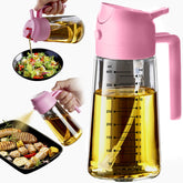 TrendPlain dispensador de aceite de oliva 470ml con rociado fino para cocinar con precisión.