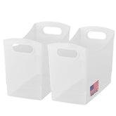 Tribello organizador estrecho transparente para cocina y ahorro de espacio.