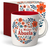 Triple Gifffted La Mejor Abuela, taza cerámica para café diario.