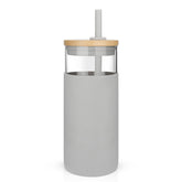 Vaso Tronco 20 oz con tapa y sorbete, ideal para bebidas frías y calientes.