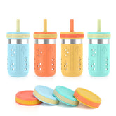 Vaso Tronco de 15 onzas con funda de silicona para agarre seguro en meriendas.
