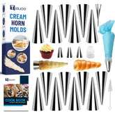 Tuauoe molde cono crema, juego completo de 23 piezas para conos rellenos