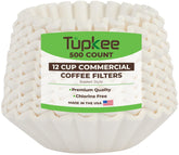 Filtros Tupkee 12 tazas con muros altos evitan desbordes al preparar café.
