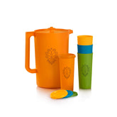 Tupperware Heritage jarra con tapa pulsador, ideal para verter sin salpicaduras.