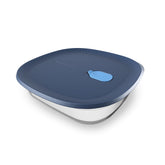 Tupperware Voila, vidrio cuadrado 1.7 qt para preparar y almacenar