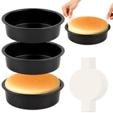 Tutikuki molde redondo de 8 pulgadas con conjunto de 3 para pasteles y capas.