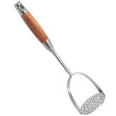 Tuyotue machacapatatas de acero inoxidable, diseño robusto para uso diario en la cocina.