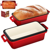 Moldde hierro esmaltado Tydanix 9x5 con tapa para hornear de forma uniforme