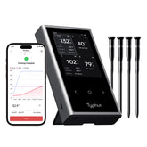 Typhur Sync termómetro de carne inalámbrico con 4 sondas para cocción precisa.