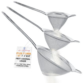 Colador cónico de acero inoxidable U.S. Kitchen Supply, 3 pulgadas, filtración fina