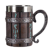 Taza UCOMINS con runa nórdica, ideal para bebidas calientes o frías