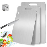 Katuchef tabla de titanio 11-5x8 para frutas y verduras, superficie limpia y duradera