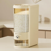 Dispensador de arroz UFORU con capacidad de 22-25 libras para despensa ordenada.