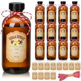 Botellas Uiifan de vidrio ámbar de 236 ml con tapas, protegen la luz para conservar sabores.