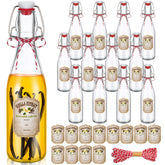 Uiifan botellas de cristal de 12 oz con tapa swing para conservar aromas y frescura
