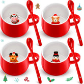 Uiifan tazas navidad 3D con vaca: diseño tierno para café matutino