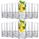 Uiifan vasos altos de cristal 12 oz, conjunto de 12, ideales para cócteles y agua.