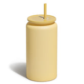 Vaso UIRZOTN 16oz con tapa y pajilla, acabado mate texturizado, ideal para bebidas frías.