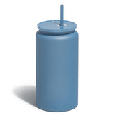 Vaso UIRZOTN de acero inoxidable con tapa y pajita, ideal para bebidas.