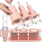 Ukulork molde hielo cilindro 40 onzas rosa, mantiene bebidas frías por más tiempo.