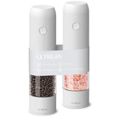 Ultrean molinillo eléctrico de pimienta y sal con diseño minimalista para cocinas modernas.