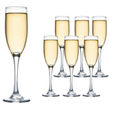 Copa de champán UMEIED en cristal claro, ideal para brindis elegantes.