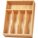 Umilife organizador de cajón para cubiertos, vista completa para una organización eficiente.