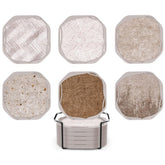Umirro posavasos absorbentes con soporte protegen superficies y evitan marcas.