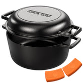 Umite Chef: olla de hierro forjado 5qt para cocción estable.