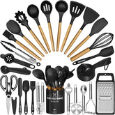 Set Umite Chef de utensilios 34 piezas con soporte para organizar la cocina