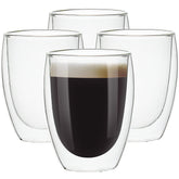 Copas UMIZILI de vidrio borosilicato con doble pared y efecto flotante para espresso