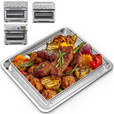 Uniflasy bandeja de aire para horno en acero inoxidable para Cuisinart TOA60, cocción uniforme.